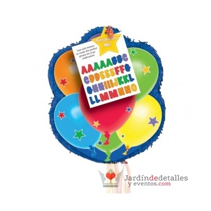 PIÑATA APALEAR PERSONALIZADA CON GLOBOS