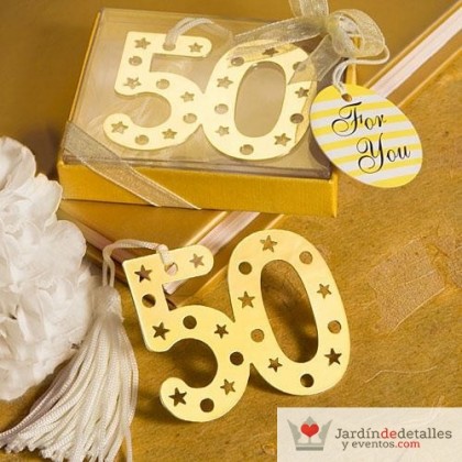 Elegante punto de libro 50 aniversario