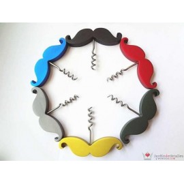 ABREBOTELLAS MOSTACHO COLORES EN CAJA DE REGALO