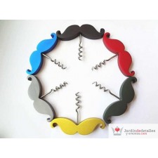 Abrebotellas "Mostacho" en colores surtidos y caja de regalo