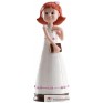 Figura pastel comunión niña sonriente