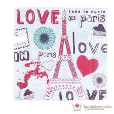 Lote 20 servilletas "love in paris"