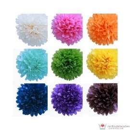 Pompón de papel de seda 20 cm
