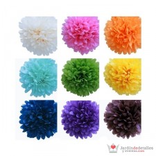 Pompón de papel de seda 20 cm