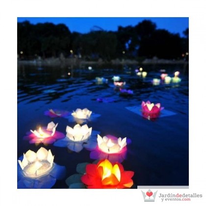 VELA FLOTANTE DE COLORES PARA EL AGUA