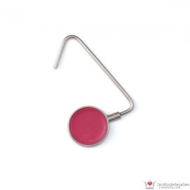 Cuelgabolsos de piel fucsia