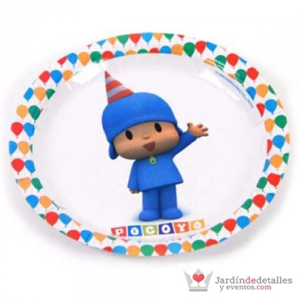 platos pocoyó 18 cm. 8 unidades