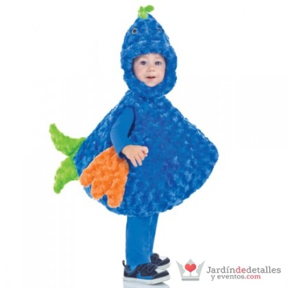 Disfraz pez azul boca grande 1-2 años
