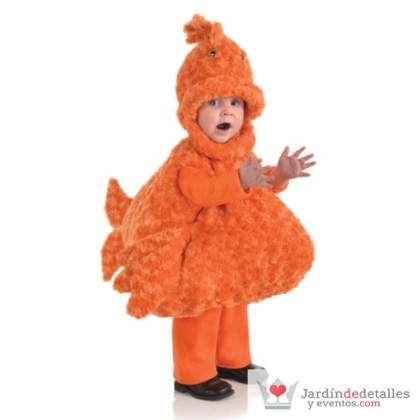 Disfraz pez naranja boca grande 1-2 años