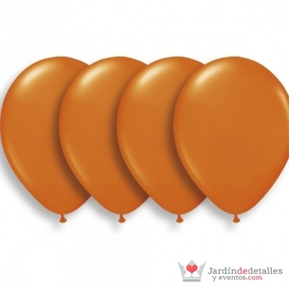 10 globos naranja 30 cm.