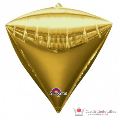 Globo 3D diamante oro