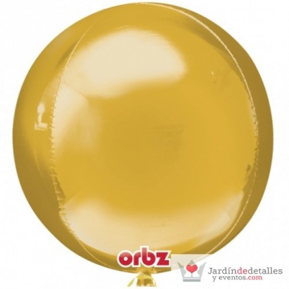 Globo 3D redondo oro 45 cm.