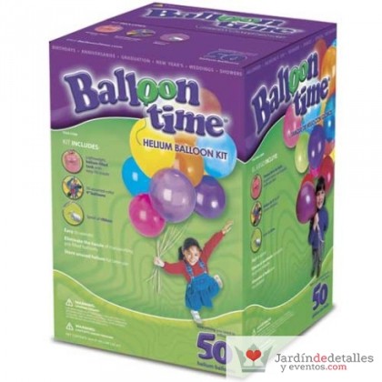 BOTELLA HELIO DESECHABLE GRANDE 50 GLOBOS