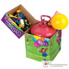 BOTELLA HELIO DESECHABLE PEQUEÑA 30 GLOBOS