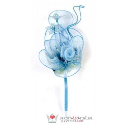 CIERRE FLORES DECORACION AZUL