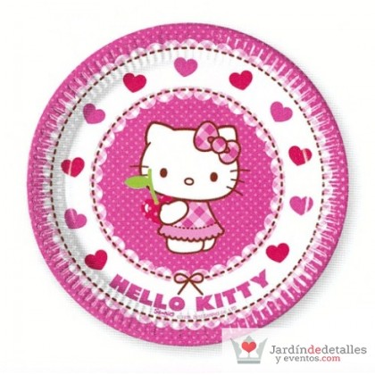 8 PLATOS HELLO KITTY 20CM