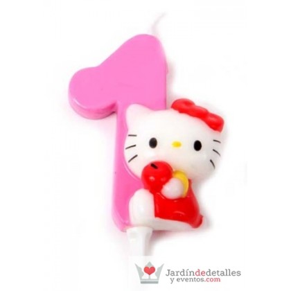 VELA CUMPLEAÑOS Nº1 HELLO KITTY