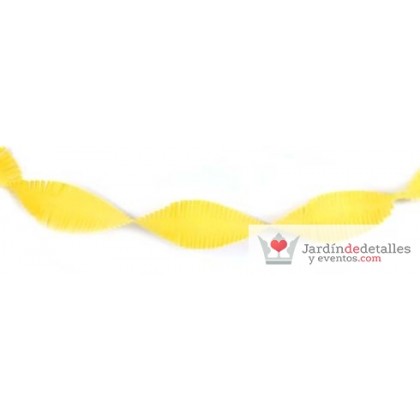 guirnalda de crepe amarillo 6 metros