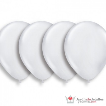 globos blancos  30 cm. 10 unidades