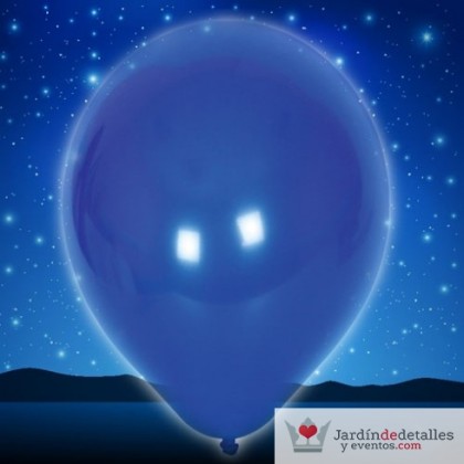 Globos led azul 5 unidades