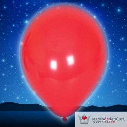 Globos led rojo 5 unidades