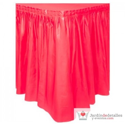 faldón de mesa amarillo