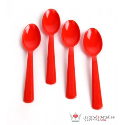 Cucharas amarillas plástico