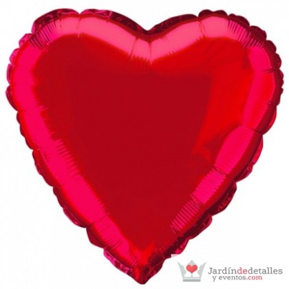 globo mylar corazón rojo