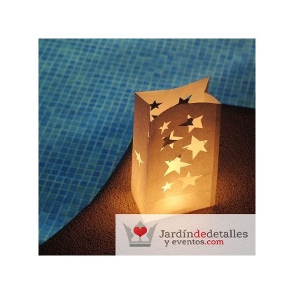 Bolsa papel luminaria estrellas