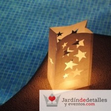 Bolsa papel luminaria estrellas
