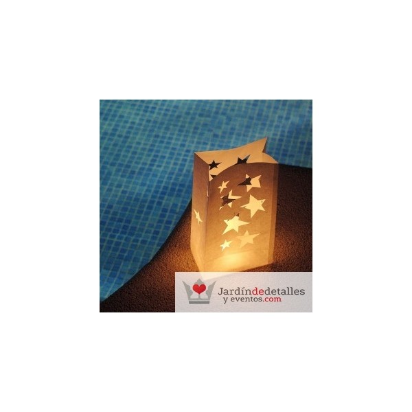 Bolsa papel luminaria estrellas