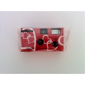 Cámara fotos desechable Corazones Rojo