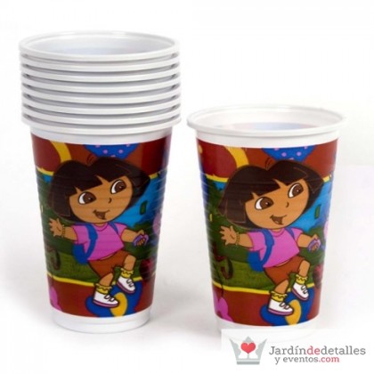 vaso dora la exploradora 30 cl 10 unidades