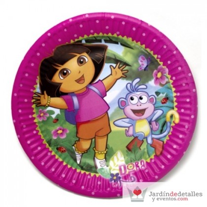 platos dora la exploradora 10 unidades