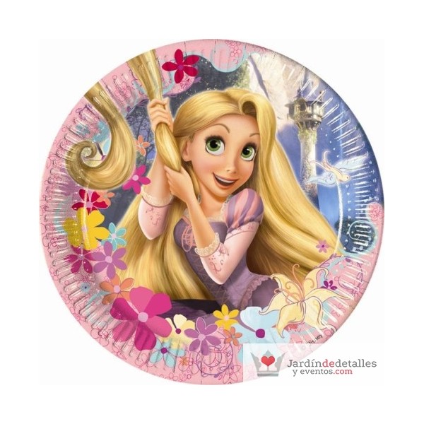 platos rapunzel 10 unidades
