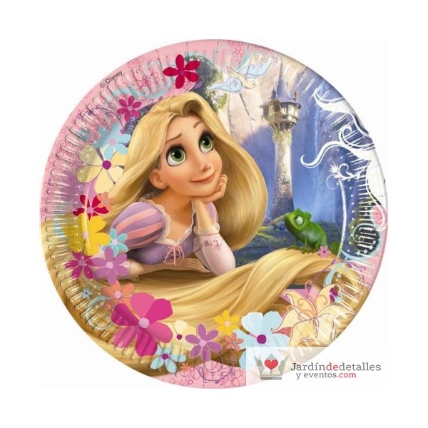 platos rapunzel 10 unidades