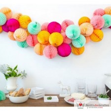 Pompones de papel nido 