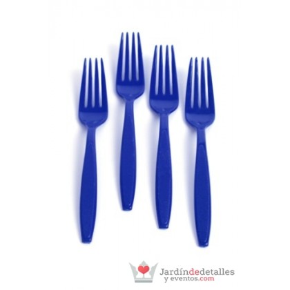 cucharas plástico azul 10 unidades