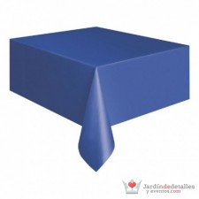 mantel plástico azul