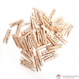 mini pinzas madera 2,5 cm