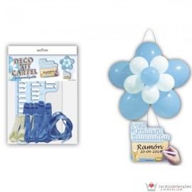 Conjunto de globos Comunión azul