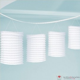 GUIRNALDA 8 FAROLILLOS COLOR BLANCO