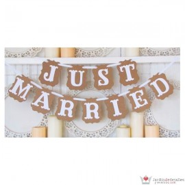 Guirnalda boda "just married"